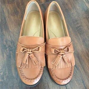 Talbots Brown Leather Loafers with Tassel